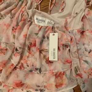 NWT BB Dakota flowy floral off the shoulder dress